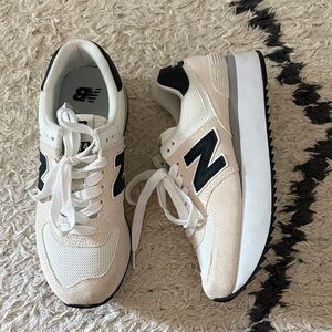 New Balance Off-White and Black Sneakers